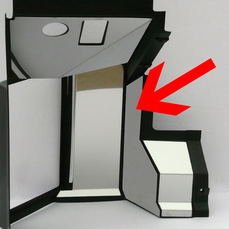 Peterbilt 2001-2005 stainless steel right of clutch trim