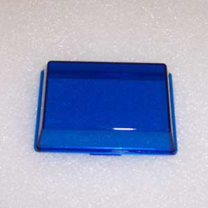 Kenworth / Peterbilt 359 rectangular plastic dome light lens - Blue