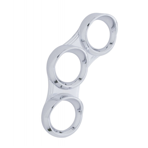 Peterbilt 379/389 2006+ chrome plastic small gauge bezel cluster - Left Side