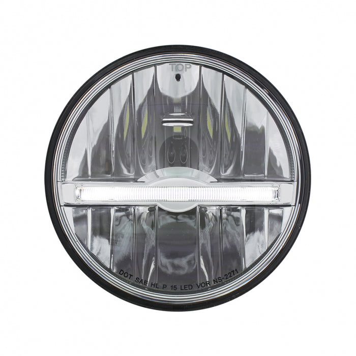 5-3/4" round headlight with 9 high-powered LED diodes, white LED position bar - SINGLE