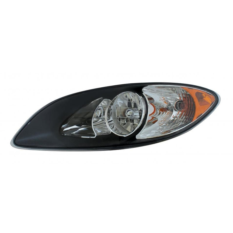 International Prostar replacement headlight assembly w/halogen bulbs, incandescent turn signal