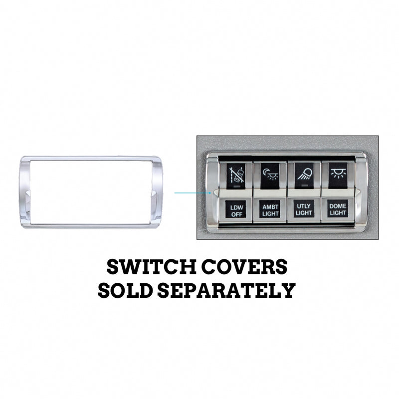 Freightliner Cascadia 2018+ chrome plastic dash switch trim