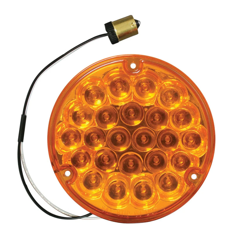 "Pearl" 4" LED sleeper load light w/1156 plug - Amber