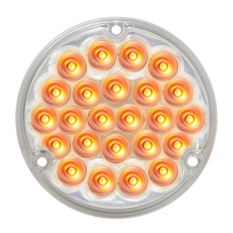 Pearl 4" LED sleeper load light w/1156 plug - Amber - CLEAR lens