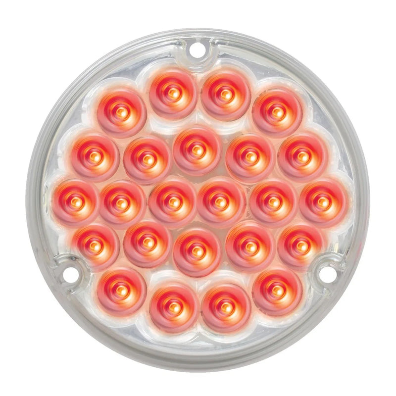 Pearl 4" LED sleeper load light w/1156 plug - Red - CLEAR lens
