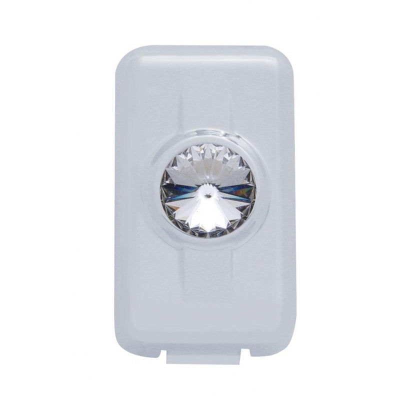 Volvo chrome plastic dash switch plug w/jewel - PAIR