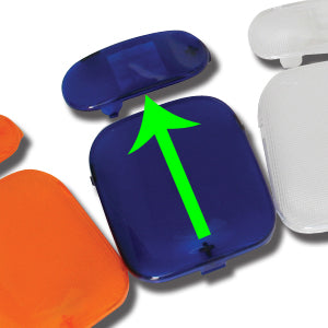 Freightliner Columbia/Coronado plastic mini-oval dome light lens - Blue