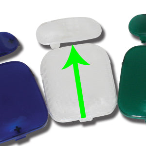 Freightliner Columbia/Coronado plastic mini-oval dome light lens - Clear