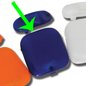 Freightliner Columbia/Coronado plastic rectangular dome light lens - Blue