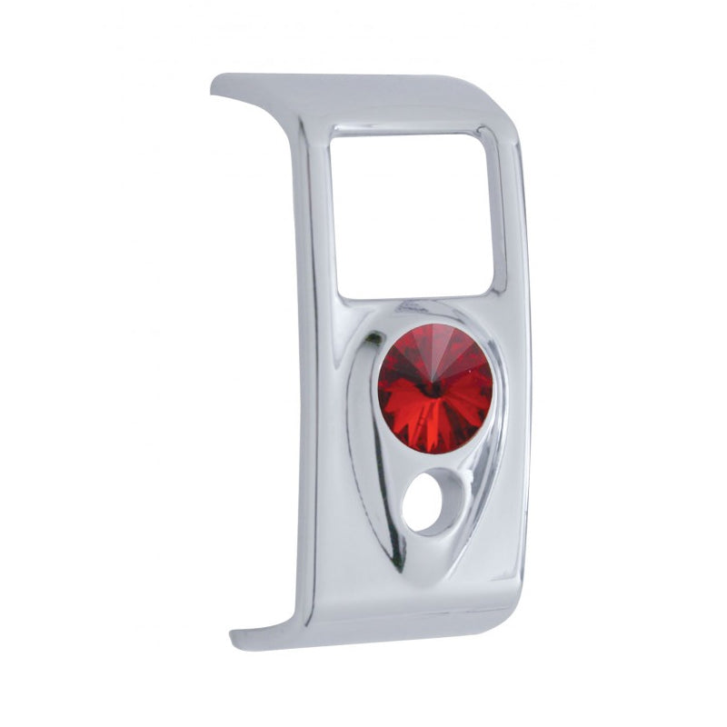 Kenworth W900/T660 2006+ chrome plastic rocker switch cover w/indicator light hole, jewel - 3/PACK