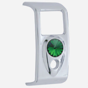 Kenworth W900/T660 2006+ chrome plastic rocker switch cover w/indicator light hole, jewel - 3/PACK