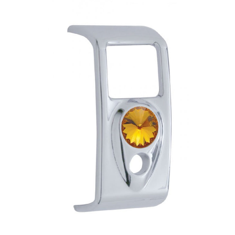 Kenworth W900/T660 2006+ chrome plastic rocker switch cover w/indicator light hole, jewel - 3/PACK