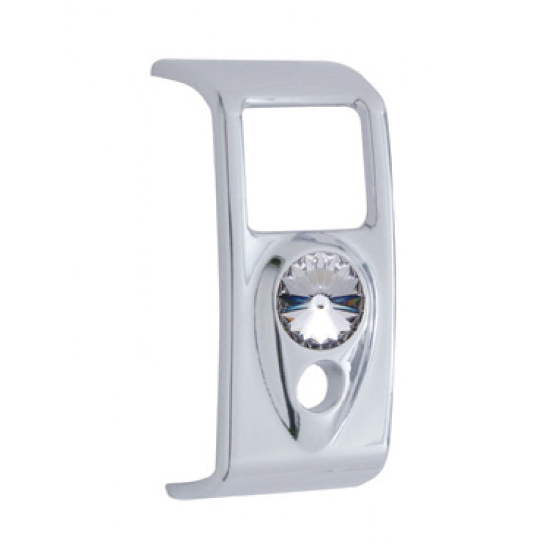 Kenworth W900/T660 2006+ chrome plastic rocker switch cover w/indicator light hole, jewel - 3/PACK