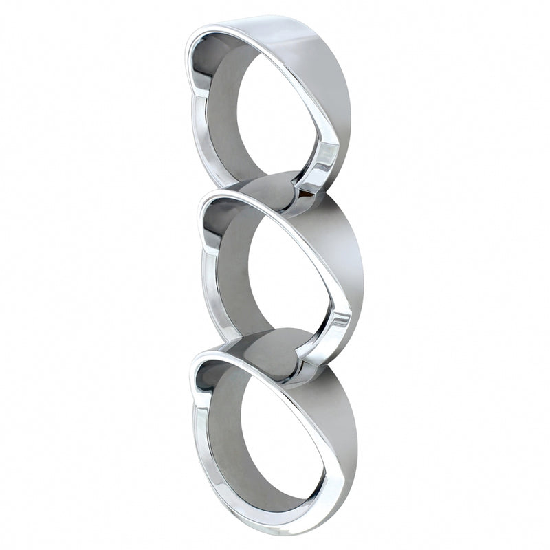 Peterbilt 579 2013-2021 chrome plastic triple gauge cover cluster