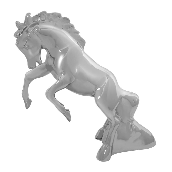 Fighting Stallion chrome die-cast hood ornament
