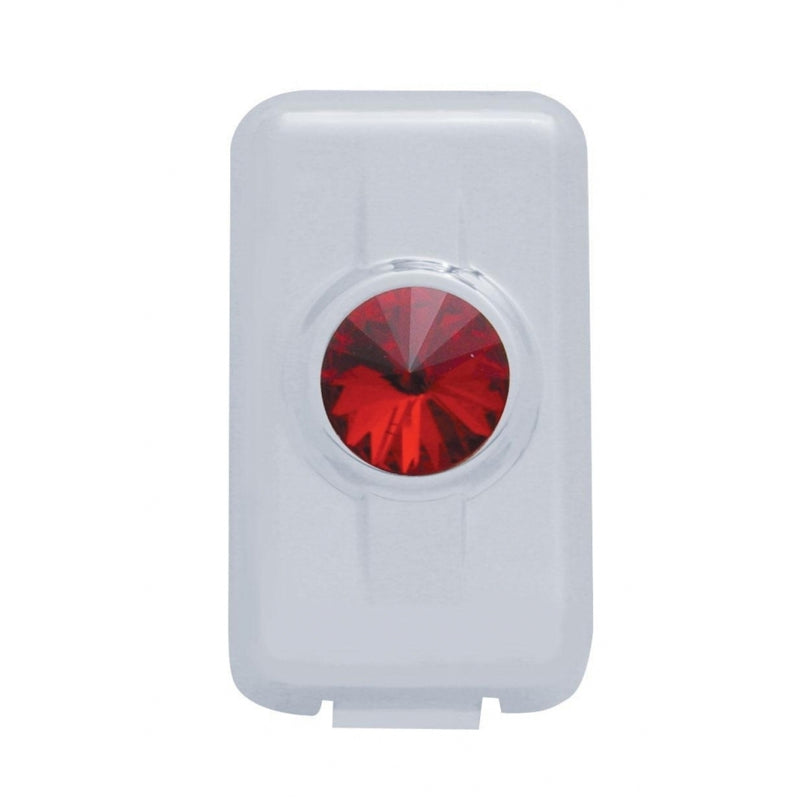 Volvo chrome plastic dash switch plug w/jewel - PAIR