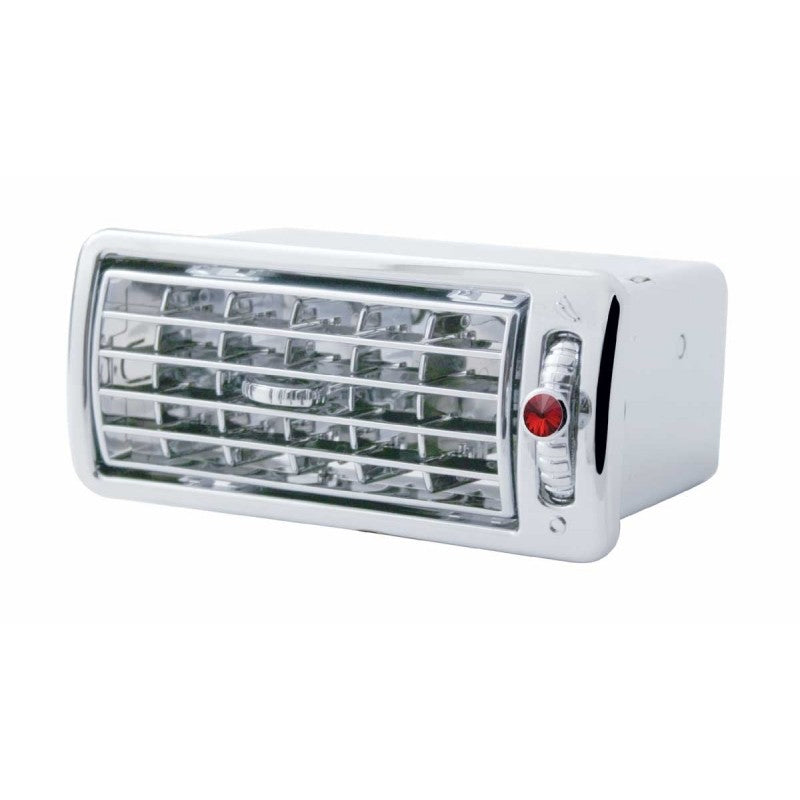 Volvo chrome plastic dash air conditioner/heater vent w/jewel