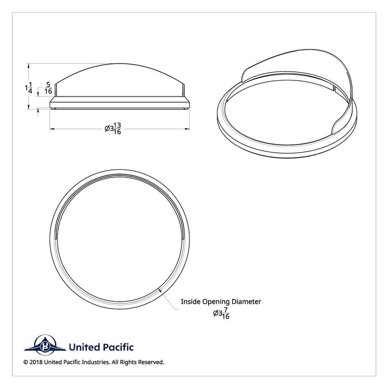 International 2007+ chrome plastic speedometer/tachometer gauge cover w/visor