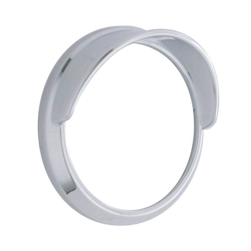 International 2007+ chrome plastic small gauge cover w/visor