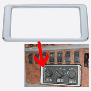 Peterbilt 387 chrome plastic air conditioner/heater panel surround