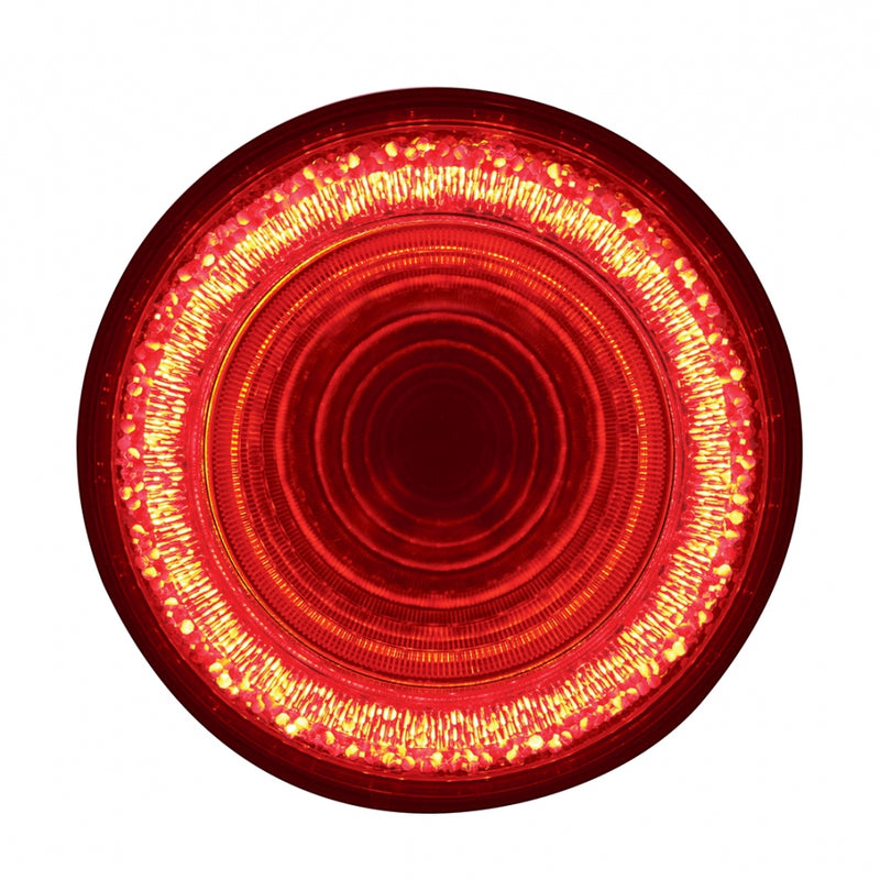 "Mirage" Red 4" round 24 diode LED stop/turn/tail light - CLEAR lens