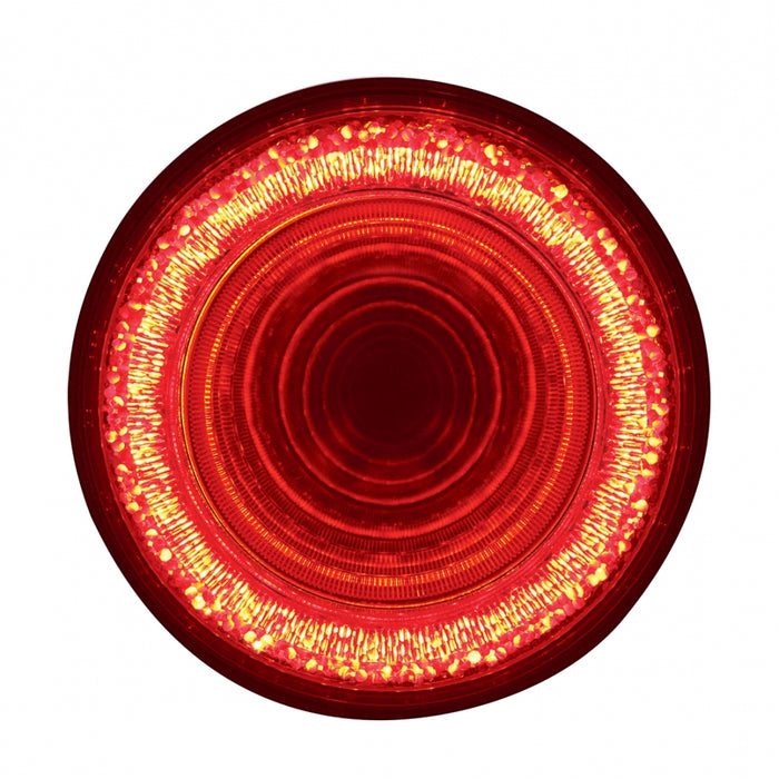 "Mirage" Red 4" round 24 diode LED stop/turn/tail light - CLEAR lens