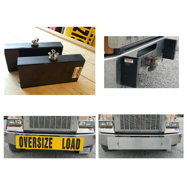 Kenworth T800 bumper-mount bracket kit for oversize load sign - OLS BRAND ONLY