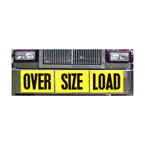 60" x 12" reflective aluminum oversize load sign - one piece, single sided