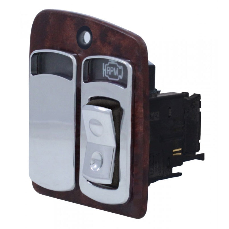 Kenworth T2000 chrome plastic rocker switch cover - PAIR