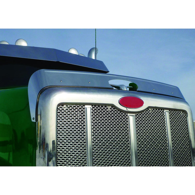 Peterbilt 567 stainless steel bug deflector w/hardware