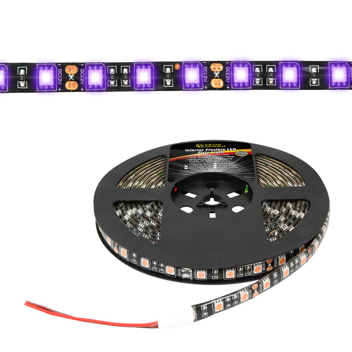 Purple interior LED strip light roll - 16 feet
