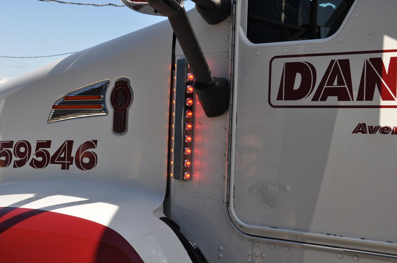 17" x 2-3/4" stainless steel firewall light bracket with 10 3/4" light holes ONLY - PAIR