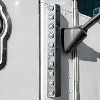 17" x 2-3/4" stainless steel firewall light bracket with 10 3/4" light holes ONLY - PAIR