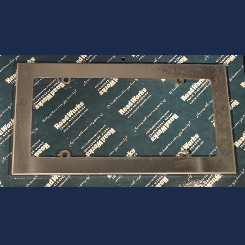 Stainless steel blank license plate surround with sides