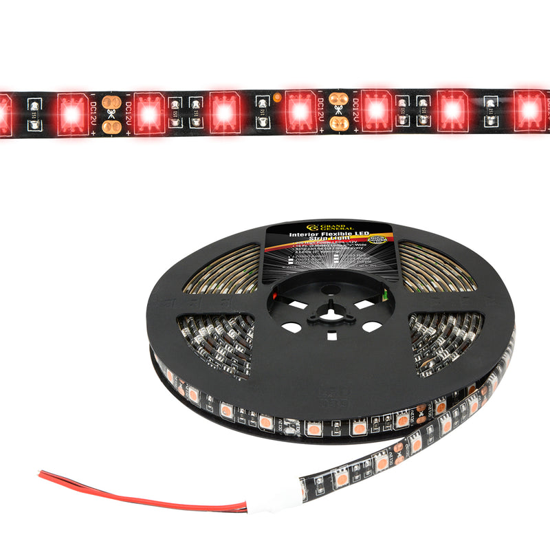 Red interior LED strip light roll - 16 feet