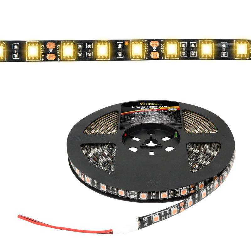 Amber interior LED strip light roll - 16 feet