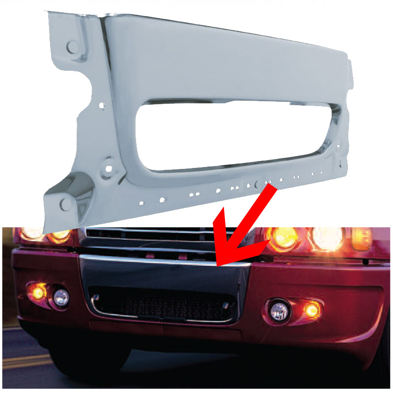Freightliner Century 2005+ chrome steel center bumper insert