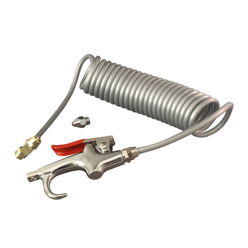 Heavy duty air blow gun kit - includes hose, handle, and hardware