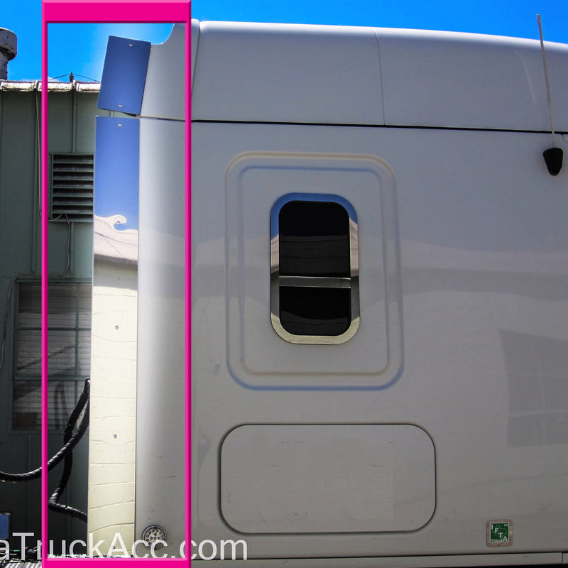 Freightliner Cascadia stainless steel vertical rear fairing trim cover - 4 piece kit