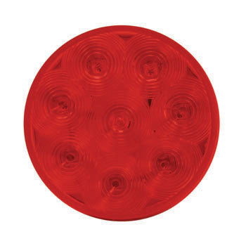 Red 4" round 8 diode LED stop/turn/tail light