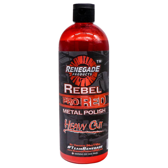 Rebel Red PRO "Heavy Cut" liquid metal polish - 24 oz bottle