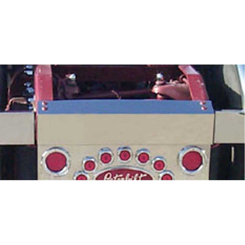 Peterbilt 379 stainless steel rear frame cover for aluminum crossmember