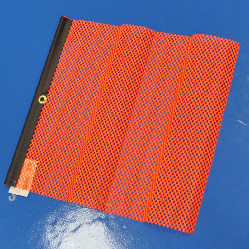 18" orange oversize load flag w/single grommet