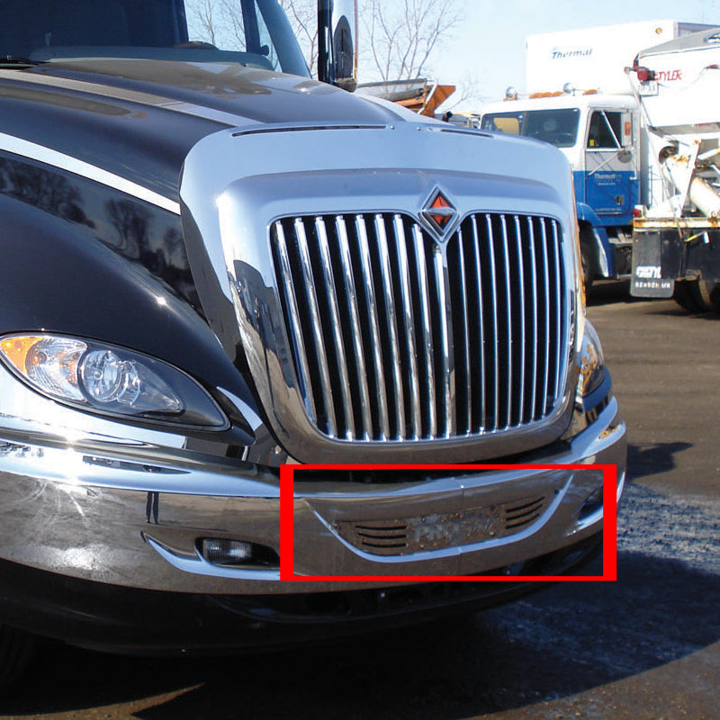 International ProStar stainless steel bumper insert