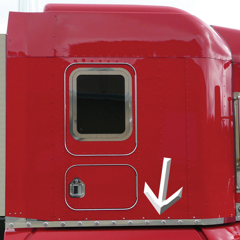 Kenworth T660 stainless steel 72" sleeper panels w/24 bullseye LED lights