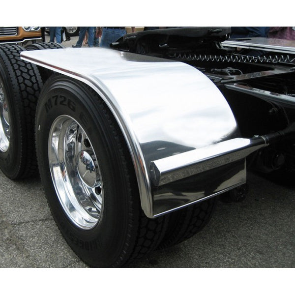 60" stainless steel half fender for semi trucks - PAIR
