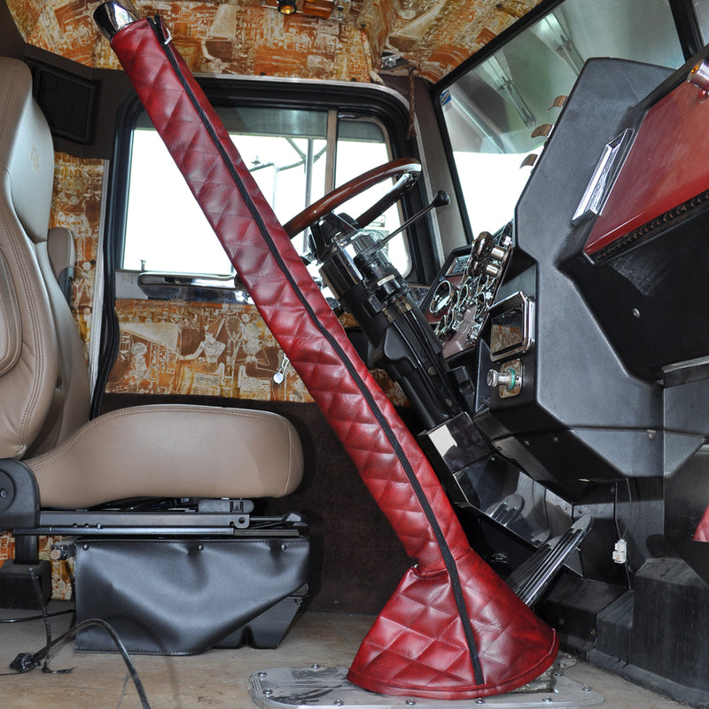 42" quilted vinyl gear shift tower cover and boot