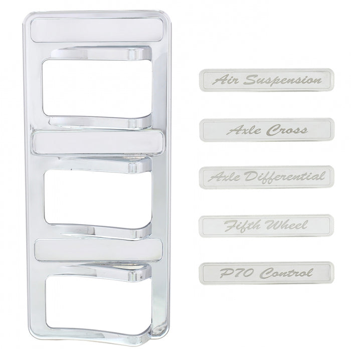 Peterbuilt Rocker Switch Peterbilt 567/579 chrome plastic rocker switch panel w/stainless steel ...