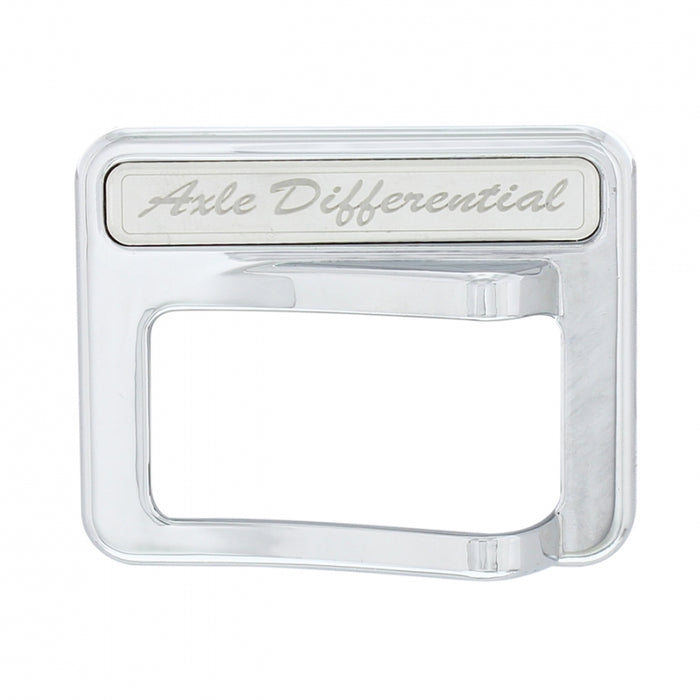 Peterbilt 567/579 chrome plastic rocker switch cover w/stainless steel nameplate - Axle Differential