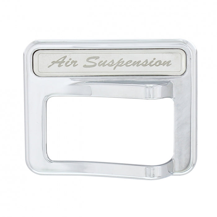 Peterbilt 567/579 chrome plastic rocker switch cover w/stainless steel nameplate - Air Suspension